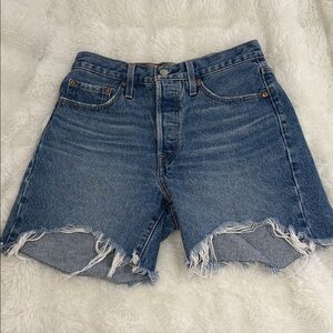 Levi’s Blue Denim Women's Cut Off Distressed Shorts